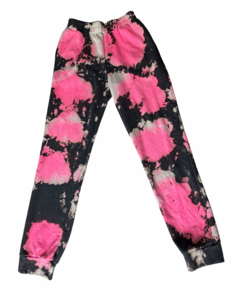 Time & Tru Tie Dye Joggers Sweatpants Sizes L & XL Dark Pink Ombre Women's  NEW